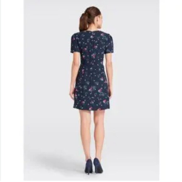 Draper James Bouquet Dot Floral Structured Sleeve Dress - Picture 3 of 10